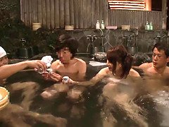 Satisfy nail my wife in japanese onsen spa