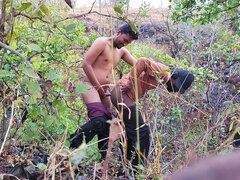 Indian Desi Village Black Track Driver and Stepbrother College Students Forest Outdoor Full Romantic Fucking.