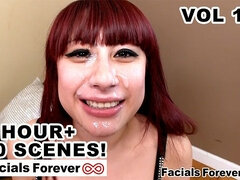 Facials forever compilation 10 facials from top web models over 1 hour - volume 16