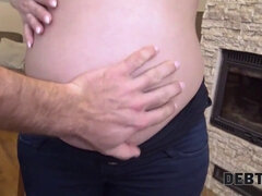 Pregnant MILF wants to get her debt paid off in this hot redhead homemade reality video