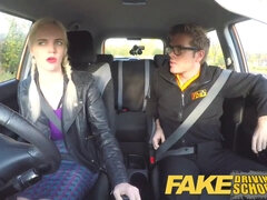 Petite American student Chloe Carter gets fingered & creampied in fake driving school