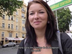 Denisse, a young Czech couple, is thrilled to have money for sex in Praga - POV pickup!
