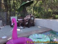 Busty Blonde Teen Blows Bbc Outdoors60fps - Blonde