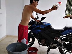 MY WIFE WANTS TO HELP ME WASH MY BIKE BUT ONLY WANTS ME TO FUCK HER