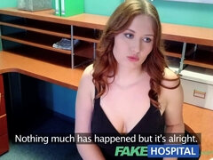 Big-titted newbie sucks and fucks for job at fakehospital!