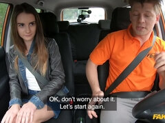 Teenager Dark Hair Snatch Stretched 1 - Fake Driving School