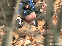 Naughty Girl Has Sex With Amateur Lad In The Forest