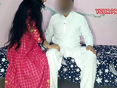 Horny Indian wife gets fucked hard by her father-in-law with a clear Hindi voice