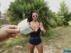 Huge Breasted Natural Ebony Boobs Swinging Tina Fire, Juan Lucho - black tits outdoors