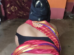 Indian maid Sruti clean house and flashing her big jiggly ass