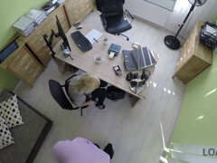 Loan4k. lovely teenager lady gives a head and opens up legs in loan office