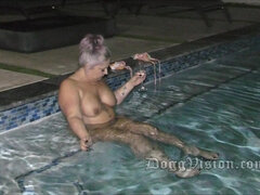 Mature Night Time Nude Swimming