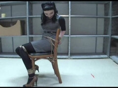 Lilly chair-tied ballgagged