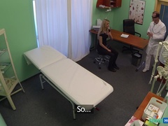 Fake Hospital (FakeHub): Blonde tourist gets a full examination