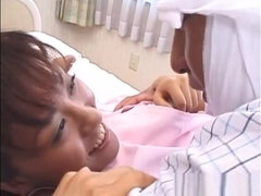 Japanese nurse riding her patients dick