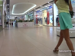 Exhibitionist Lada - Shopping, flashing and upskirting in Public store