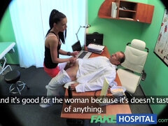 Sexy sales lady bangs doctor & makes him cum twice in fake hospital clinic