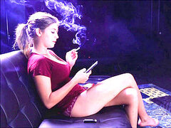 Smoking, smoking double pumps, smoking woman