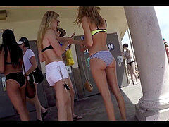 inexperienced Beach teens immense arse Bikini Voyeur Spycam