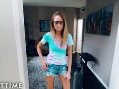 ADULT TIME Step-Sister Kyler Quinn POV Creampie With her Horny Step-Bro