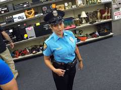 Beautiful and big tits police officer gets fucked in Shawns office