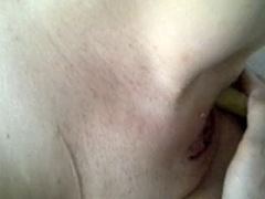 Blowjob with swallow and fiery ginger in the pussy