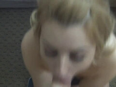 Behind the scenes Lexi Belle blows the camera man