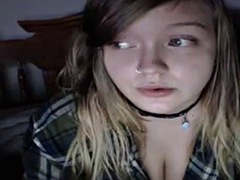 busty teen flashes her boobs on webcam