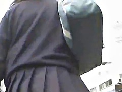 Japanese girl upskirt teasing