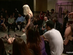 THE LAST LAUGH: Audience of 70 Humiliates Juliette March, Giggling Tight Bodied Whore!!