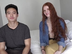 Asiatic Pinoy Shredded Jock Fucks U.s. Red Head Girl