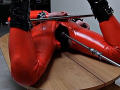 Selfbondage fucked by a machine gone wrong