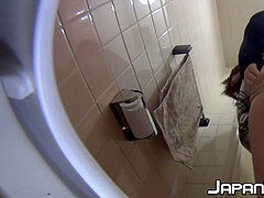 asian damsel filmed while peeing with hidden cam