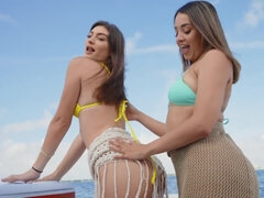 Lexi Aaane and Mae Milano are making out on the boat