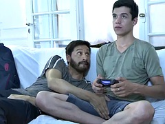 Gaydaddy licks and fucks a young boy playing in an ass bareback