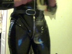 pummeled in my fresh vinyl catsuit