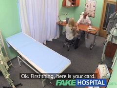 Blonde teen with small tits enjoys a reality check from fakehospital doc