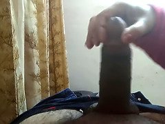 Indian student massage gigantic cock