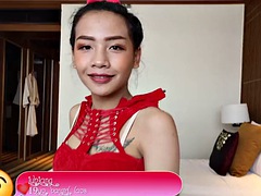 HelloLadyBoy pretty ladyboy gets fucked and facial