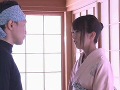 Unbelievable oriental Yui Hatano is getting a shot of cum on her face