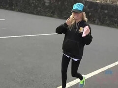 Amateur blonde Elaina Raye enjoys Haleakala volcano adventure