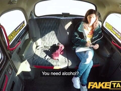 Lucky driver fucks his sexy passenger in a fake taxi ride