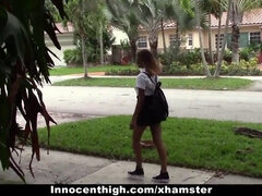 Latina teen Katalina Mills fucks her driver in hot personal video