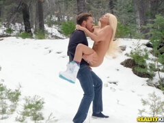 Outdoor winter fuck - Angel Luna & Kyle Mason