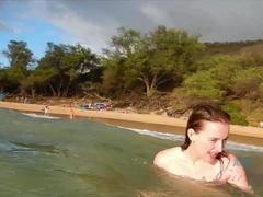 Danni makes it to Hawaii, and the nude beach.