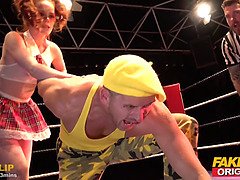 Teen Machine Vs Bulldozer in wild and crazy wrestling