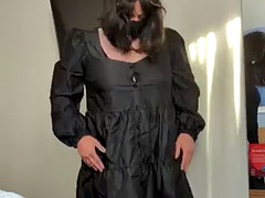 Crossdresser Dancing in New dress