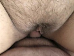 POV fuck with a married BBW MILF Milky Mari until I cum in her hairy pussy my big creampie