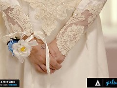 Girlsway cougar Julia Ann nails bride-to-be Carolina Sweets