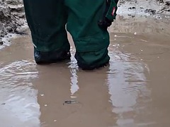 I found a creamy mud hole for my rubber boots